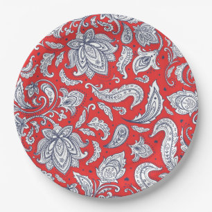 Niedliche Vintage Blume Pappteller