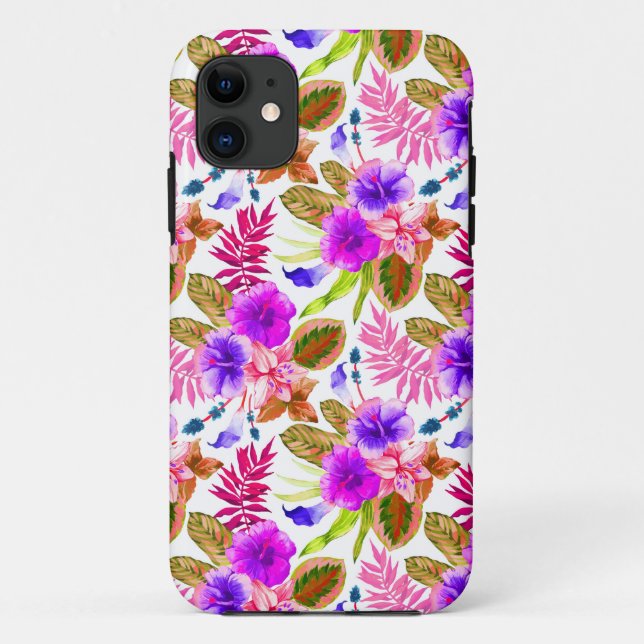Niedliche Vintage Blumenmuster Case-Mate iPhone Hülle (Rückseite)