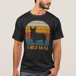 Niedliche Vintage Corgi Mama SunsetDog Lover Corgi T-Shirt