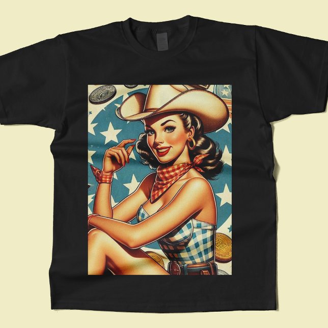 Niedliche Vintage Cowgirl T-Shirt (Von Creator hochgeladen)