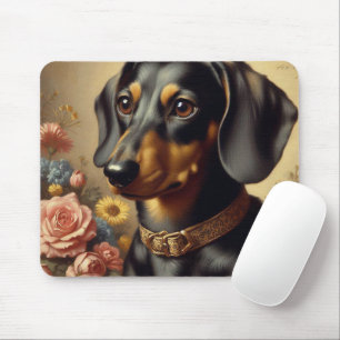 Niedliche Vintage Dackel Malerei Mousepad