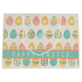 Niedliche Vintage Eier Personalisiert Ostern Große Geschenktüte