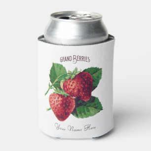 Niedliche Vintage Erdbeere Berry Frucht Fügen Sie Dosenkühler