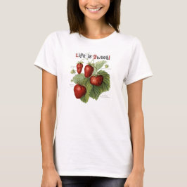 Niedliche Vintage Erdbeeren Sorten Das Leben ist s T-Shirt