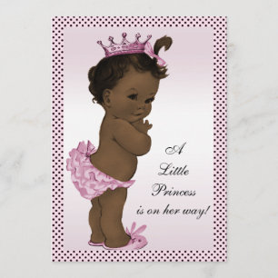 Niedliche Vintage Ethnic Princess Babydusche Einladung