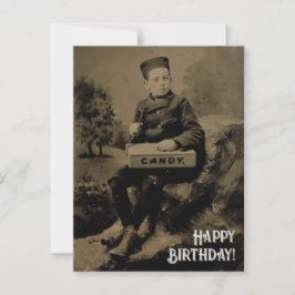 Niedliche Vintage Fotografie Happy Birthday Blank Postkarte