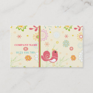 niedliche Vintage Geschäftskarte Visitenkarte