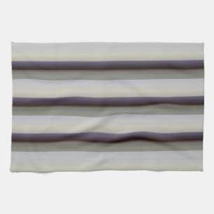 Niedliche Vintage graublaue Streifen Geschirrtuch