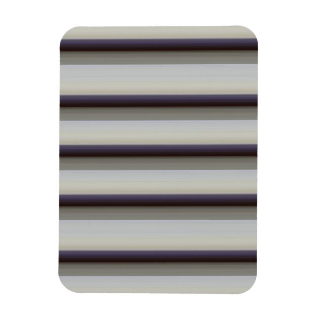 Niedliche Vintage graublaue Streifen Magnet (Vertikal)