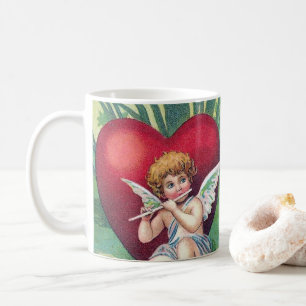 Niedliche Vintage Herzklopfe Tasse