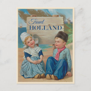 Niedliche Vintage Holland Niederlande Travel Postkarte