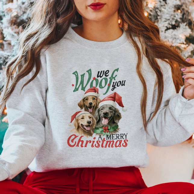 Niedliche Vintage Hunde Weihnachten Sweatshirt (Von Creator hochgeladen)