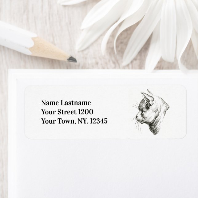 Niedliche Vintage Katze im Profil (Insitu)