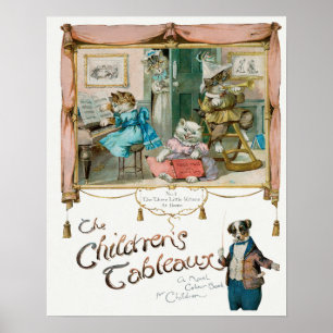 Niedliche Vintage Katzen Poster