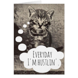 Niedliche Vintage Kitty Hustlin Hustlin Leder