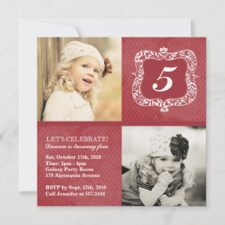 Niedliche Vintage kleine Mädchen zum Geburtstag Ei Einladung