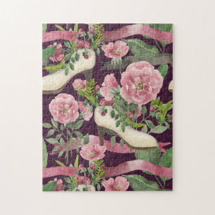 Niedliche Vintage Lady Fashion High Heel Schuhe, R Puzzle