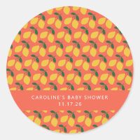 Niedliche Vintage Lemons Orange Custom Baby Dusche