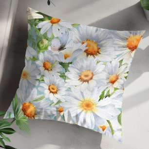 Niedliche Vintage Milchprodukte mit weißer Blüte Kissen