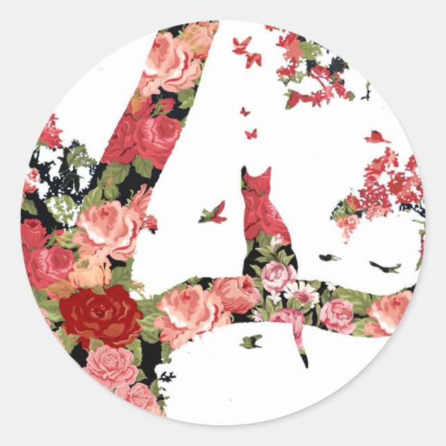 Niedliche Vintage Minimalistische Aufkleber für Ka (Vorderseite)