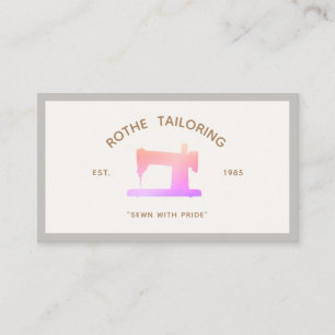 Niedliche Vintage Nähmaschine Seamstress Telefonnummerkarte