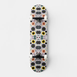 Niedliche Vintage nahtlose Blume Skateboard