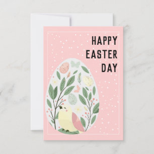 Niedliche Vintage Ostereier - Urlaubskarte Einladung