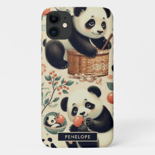 Niedliche Vintage Panda Nahtlose Malerei Case-Mate iPhone Hülle