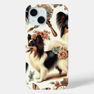Niedliche Vintage Papillon Dog Illustration Case-Mate iPhone Hülle