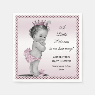 Niedliche Vintage Princess Baby Dusche Serviette