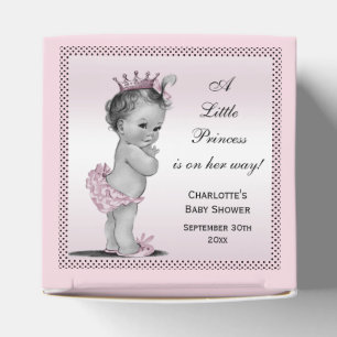 Niedliche Vintage Princess Baby Dusche Vielen Dank Geschenkschachtel