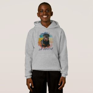 Niedliche Vintage Rottie Rottweiler Hund Liebe tie Hoodie