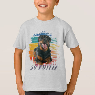 Niedliche Vintage Rottie Rottweiler Hund Liebe tie T-Shirt