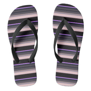 Niedliche Vintage schwarze Streifen Flip Flops
