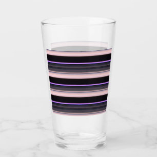 Niedliche Vintage schwarze Streifen Glas