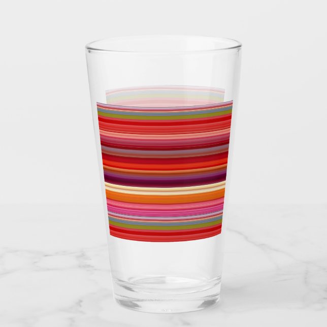 Niedliche Vintage Streifen Glas (Vorderseite)