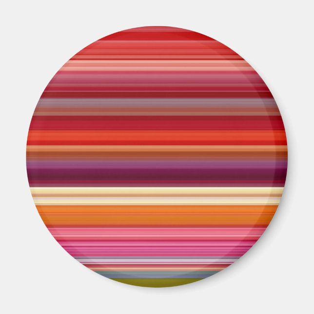 Niedliche Vintage Streifen Magnet (Vorne)