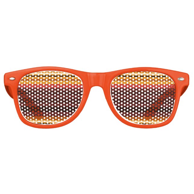 Niedliche Vintage Streifen Partybrille (Vorderseite)