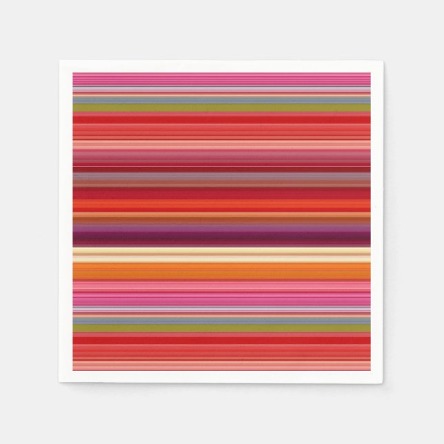 Niedliche Vintage Streifen Serviette (Vorderseite)