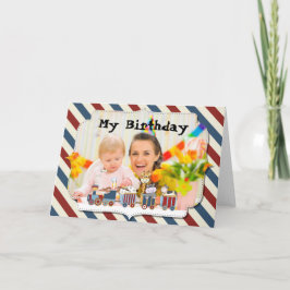 Niedliche Vintage Tierschulung Kinder Geburtstag Karte