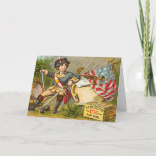 Niedliche Vintage Unabhängigkeits-Tageskarten Karte