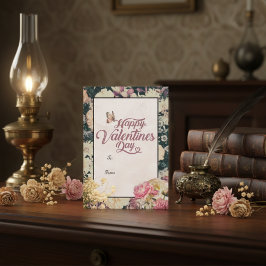 Niedliche Vintage Valentinstag-Karte Feiertagskarte