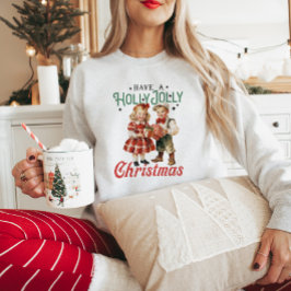 Niedliche Vintage Weihnachten im Jolly-Stil Sweatshirt