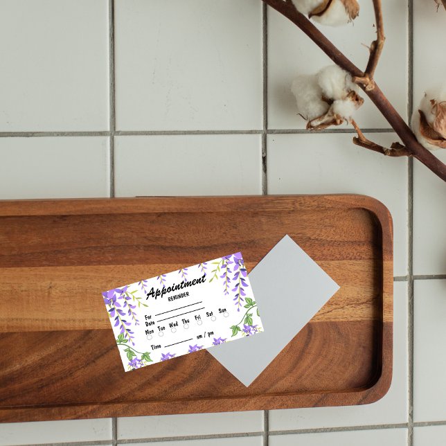 Niedliche violette Blumen Botanische Erinnerung fü Terminkarte (Von Creator hochgeladen)