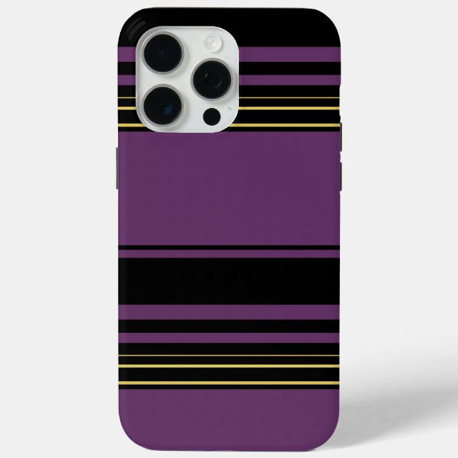 Niedliche violette Streifen Case-Mate iPhone Hülle (Rückseite)