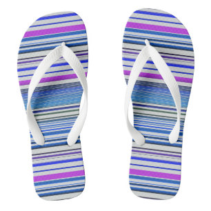 Niedliche violette Streifen Flip Flops