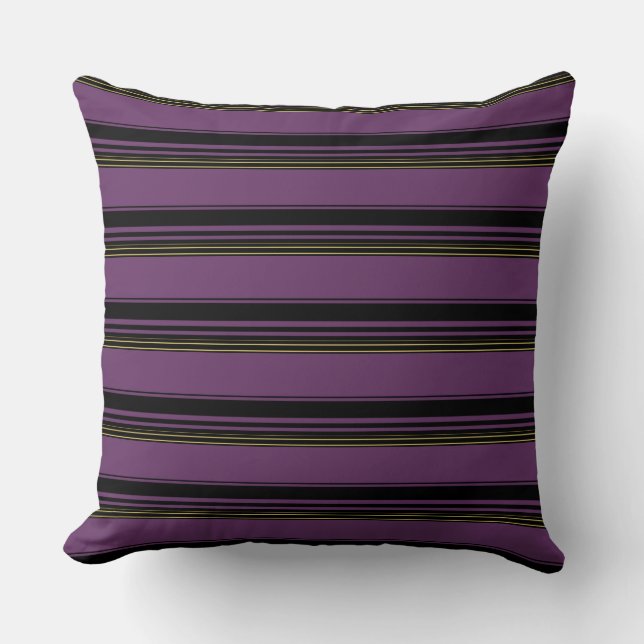 Niedliche violette Streifen Kissen (Vorderseite)