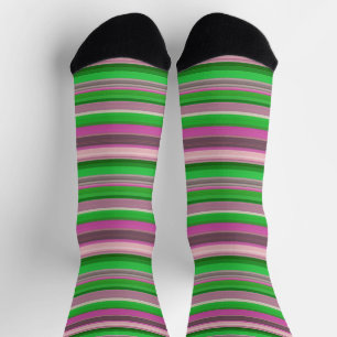 Niedliche violette Streifen Socken