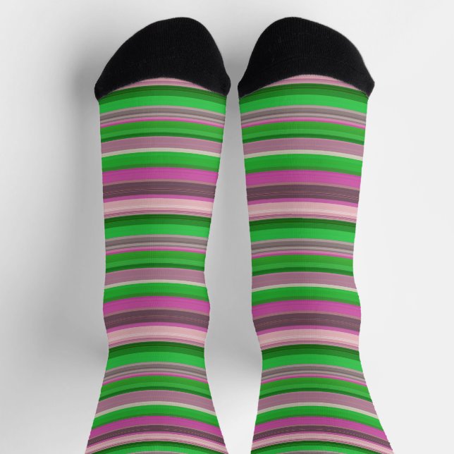 Niedliche violette Streifen Socken (Oben)
