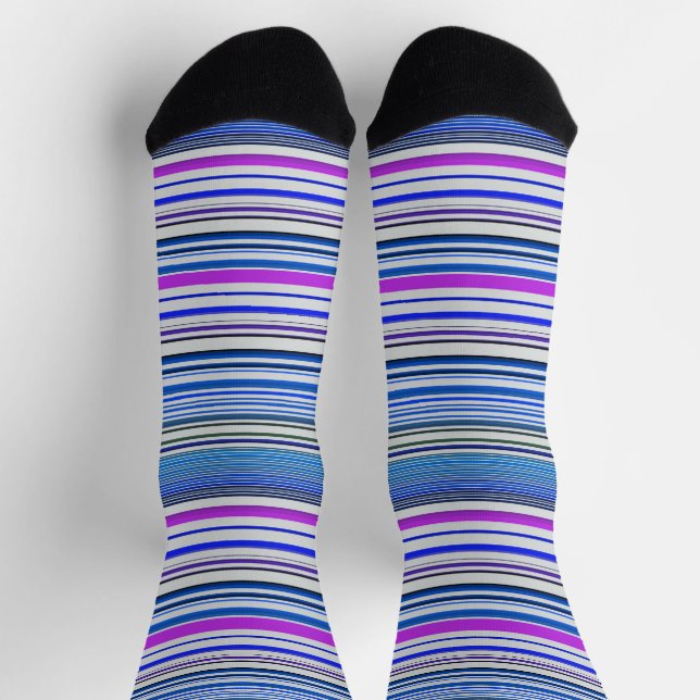 Niedliche violette Streifen Socken (Oben)